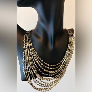 Multi-Strand Beaded Statement Necklace